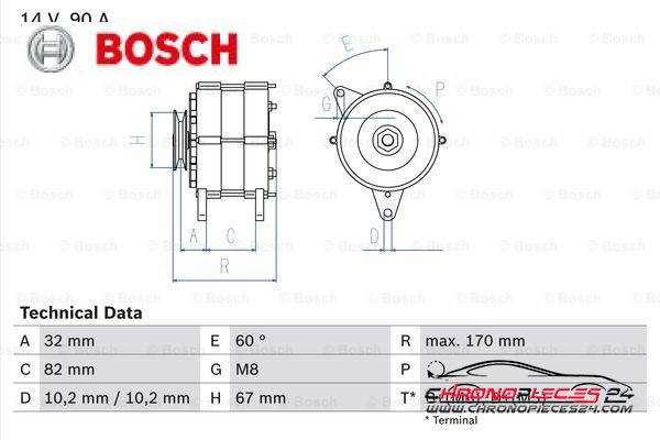 Achat de BOSCH 0 986 036 660 Alternateur pas chères