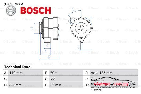 Achat de BOSCH 0 986 038 090 Alternateur pas chères