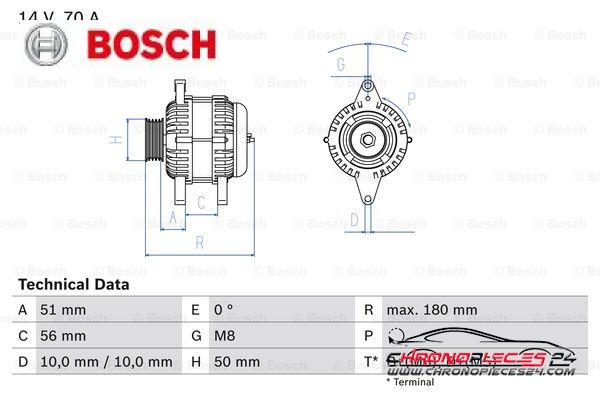 Achat de BOSCH 0 986 038 600 Alternateur pas chères