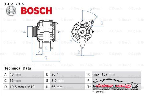 Achat de BOSCH 0 986 038 740 Alternateur pas chères