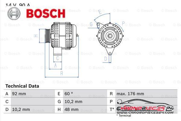 Achat de BOSCH 0 986 039 740 Alternateur pas chères