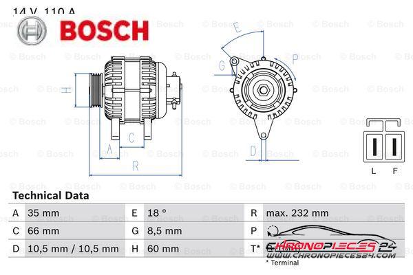 Achat de BOSCH 0 986 048 301 Alternateur pas chères