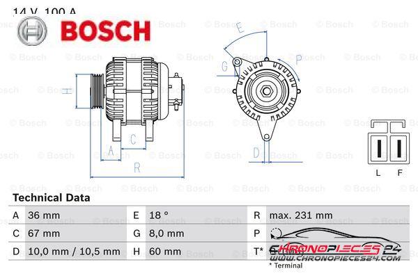 Achat de BOSCH 0 986 048 320 Alternateur pas chères