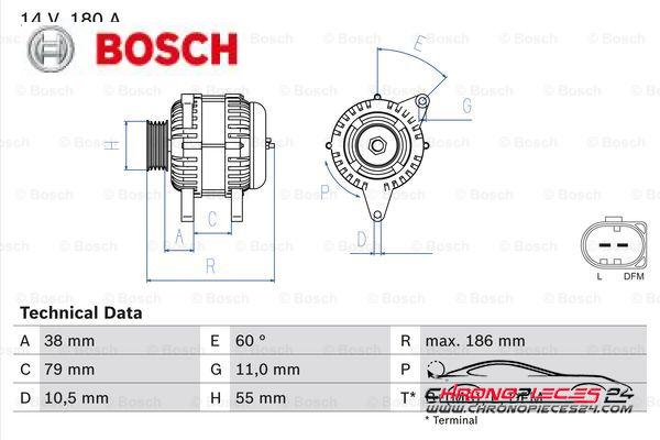 Achat de BOSCH 0 986 084 140 Alternateur pas chères