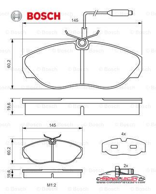 Achat de BOSCH 0 986 424 030 Kit de plaquettes de frein, frein à disque pas chères