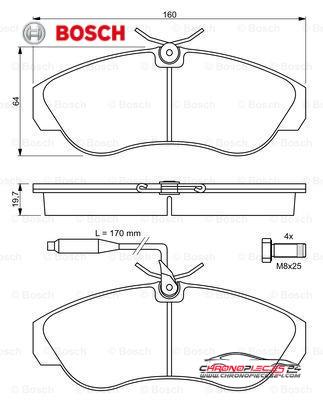 Achat de BOSCH 0 986 424 031 Kit de plaquettes de frein, frein à disque pas chères