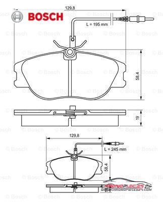 Achat de BOSCH 0 986 424 033 Kit de plaquettes de frein, frein à disque pas chères