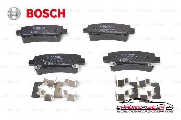 Achat de BOSCH 0 986 424 124 Kit de plaquettes de frein, frein à disque pas chères