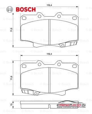 Achat de BOSCH 0 986 424 134 Kit de plaquettes de frein, frein à disque pas chères