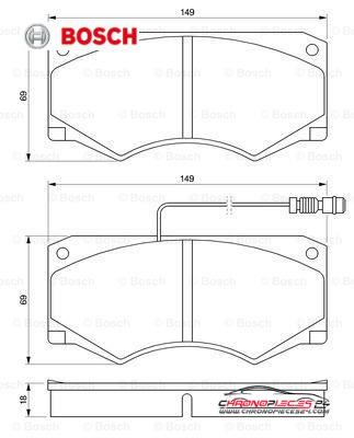 Achat de BOSCH 0 986 424 176 Kit de plaquettes de frein, frein à disque pas chères