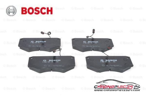 Achat de BOSCH 0 986 424 176 Kit de plaquettes de frein, frein à disque pas chères