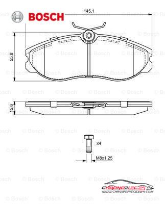 Achat de BOSCH 0 986 424 204 Kit de plaquettes de frein, frein à disque pas chères