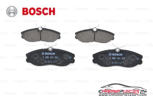 Achat de BOSCH 0 986 424 204 Kit de plaquettes de frein, frein à disque pas chères