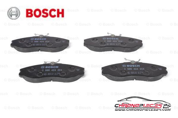 Achat de BOSCH 0 986 424 204 Kit de plaquettes de frein, frein à disque pas chères