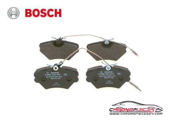 Achat de BOSCH 0 986 424 217 Kit de plaquettes de frein, frein à disque pas chères