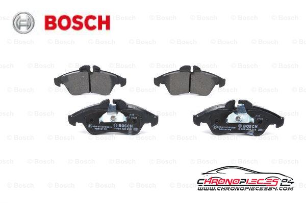 Achat de BOSCH 0 986 424 218 Kit de plaquettes de frein, frein à disque pas chères