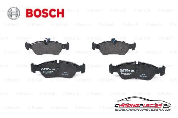 Achat de BOSCH 0 986 424 219 Kit de plaquettes de frein, frein à disque pas chères