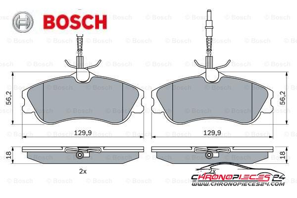 Achat de BOSCH 0 986 424 223 Kit de plaquettes de frein, frein à disque pas chères