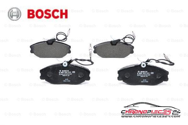 Achat de BOSCH 0 986 424 223 Kit de plaquettes de frein, frein à disque pas chères