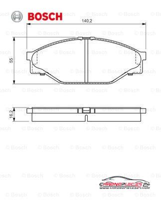 Achat de BOSCH 0 986 424 225 Kit de plaquettes de frein, frein à disque pas chères