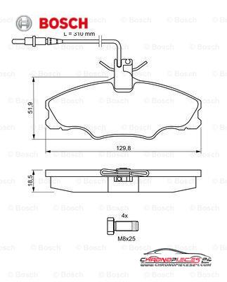 Achat de BOSCH 0 986 424 227 Kit de plaquettes de frein, frein à disque pas chères