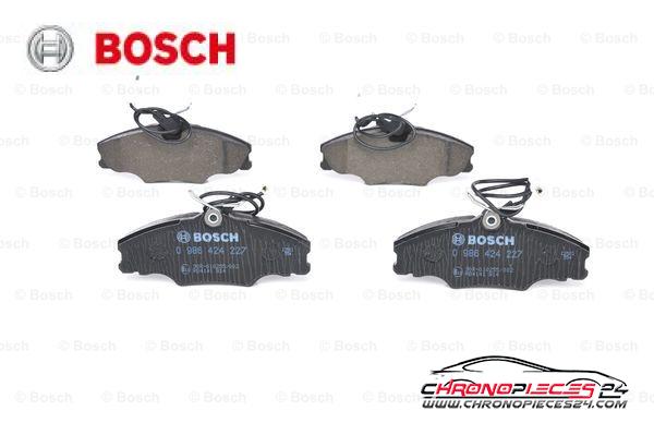 Achat de BOSCH 0 986 424 227 Kit de plaquettes de frein, frein à disque pas chères