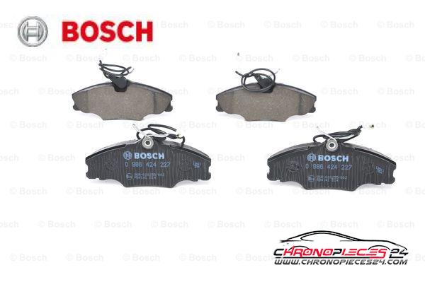 Achat de BOSCH 0 986 424 227 Kit de plaquettes de frein, frein à disque pas chères