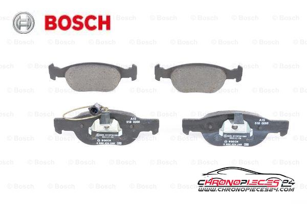 Achat de BOSCH 0 986 424 246 Kit de plaquettes de frein, frein à disque pas chères