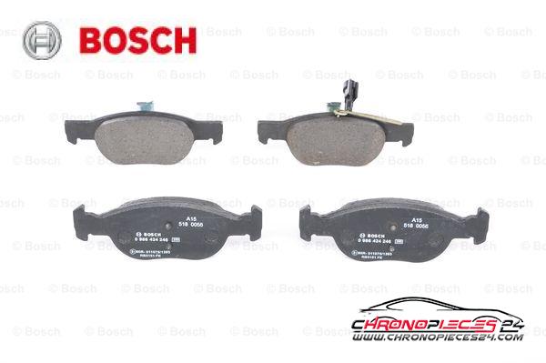 Achat de BOSCH 0 986 424 246 Kit de plaquettes de frein, frein à disque pas chères