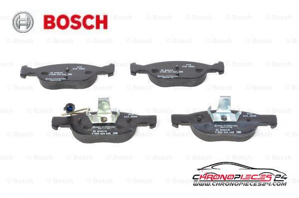 Achat de BOSCH 0 986 424 246 Kit de plaquettes de frein, frein à disque pas chères