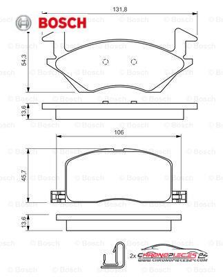 Achat de BOSCH 0 986 424 264 Kit de plaquettes de frein, frein à disque pas chères