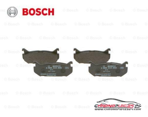 Achat de BOSCH 0 986 424 266 Kit de plaquettes de frein, frein à disque pas chères