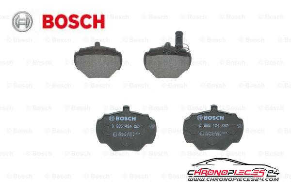 Achat de BOSCH 0 986 424 267 Kit de plaquettes de frein, frein à disque pas chères