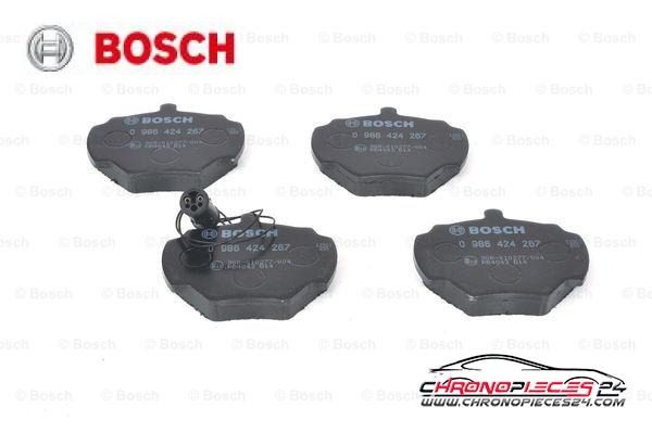 Achat de BOSCH 0 986 424 267 Kit de plaquettes de frein, frein à disque pas chères