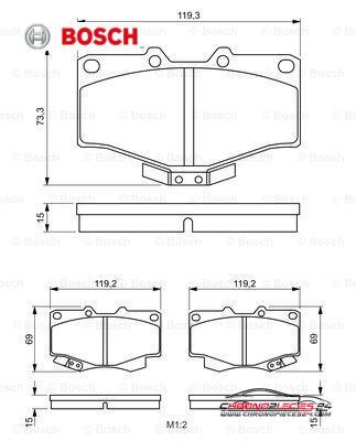 Achat de BOSCH 0 986 424 268 Kit de plaquettes de frein, frein à disque pas chères