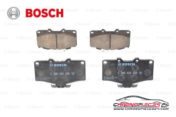 Achat de BOSCH 0 986 424 268 Kit de plaquettes de frein, frein à disque pas chères