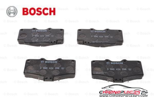 Achat de BOSCH 0 986 424 268 Kit de plaquettes de frein, frein à disque pas chères