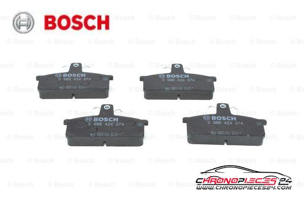 Achat de BOSCH 0 986 424 274 Kit de plaquettes de frein, frein à disque pas chères