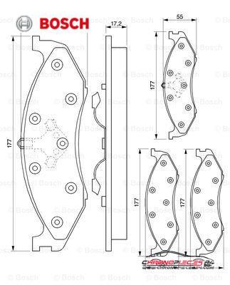 Achat de BOSCH 0 986 424 284 Kit de plaquettes de frein, frein à disque pas chères