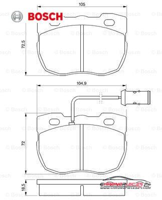 Achat de BOSCH 0 986 424 287 Kit de plaquettes de frein, frein à disque pas chères