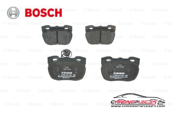 Achat de BOSCH 0 986 424 287 Kit de plaquettes de frein, frein à disque pas chères