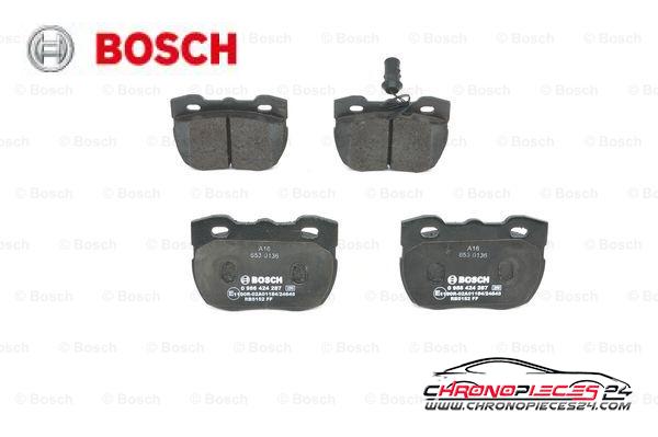 Achat de BOSCH 0 986 424 287 Kit de plaquettes de frein, frein à disque pas chères