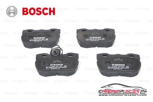 Achat de BOSCH 0 986 424 287 Kit de plaquettes de frein, frein à disque pas chères