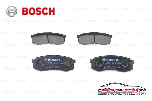 Achat de BOSCH 0 986 424 313 Kit de plaquettes de frein, frein à disque pas chères