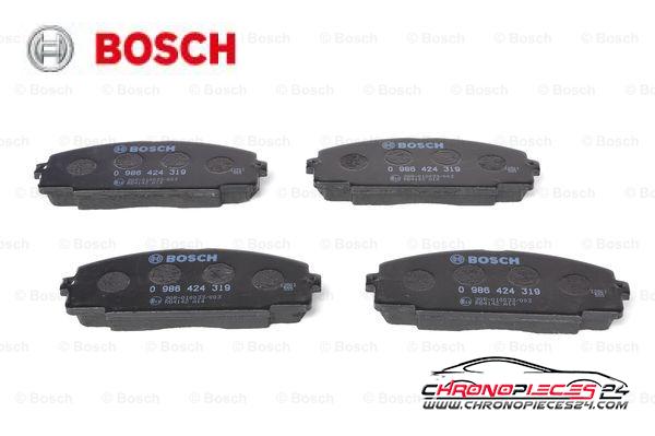 Achat de BOSCH 0 986 424 319 Kit de plaquettes de frein, frein à disque pas chères