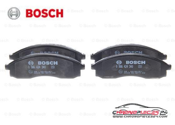 Achat de BOSCH 0 986 424 340 Kit de plaquettes de frein, frein à disque pas chères