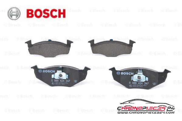 Achat de BOSCH 0 986 424 347 Kit de plaquettes de frein, frein à disque pas chères