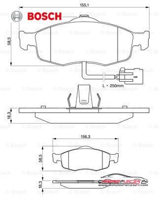 Achat de BOSCH 0 986 424 359 Kit de plaquettes de frein, frein à disque pas chères