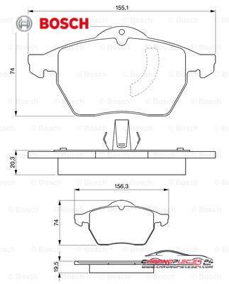 Achat de BOSCH 0 986 424 360 Kit de plaquettes de frein, frein à disque pas chères