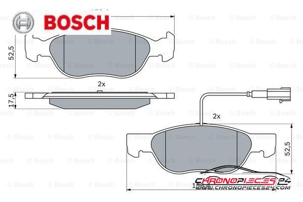 Achat de BOSCH 0 986 424 362 Kit de plaquettes de frein, frein à disque pas chères